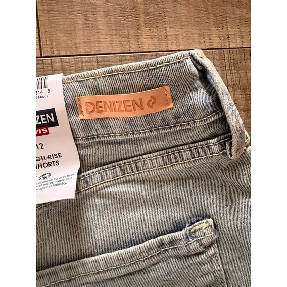 Denizen Levis High-Rise Shorts Womens Distressed Denim Raw Hem Casual 12-W31 - Picture 9 of 11